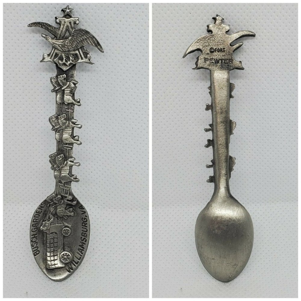 Busch Gardens Williamsburg VA Pewter Spoon